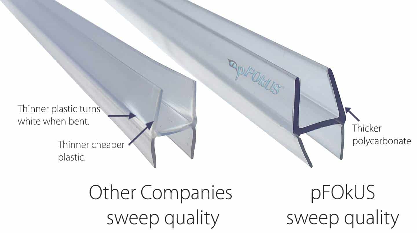 pfokus shower door sweeps seals vs other companies