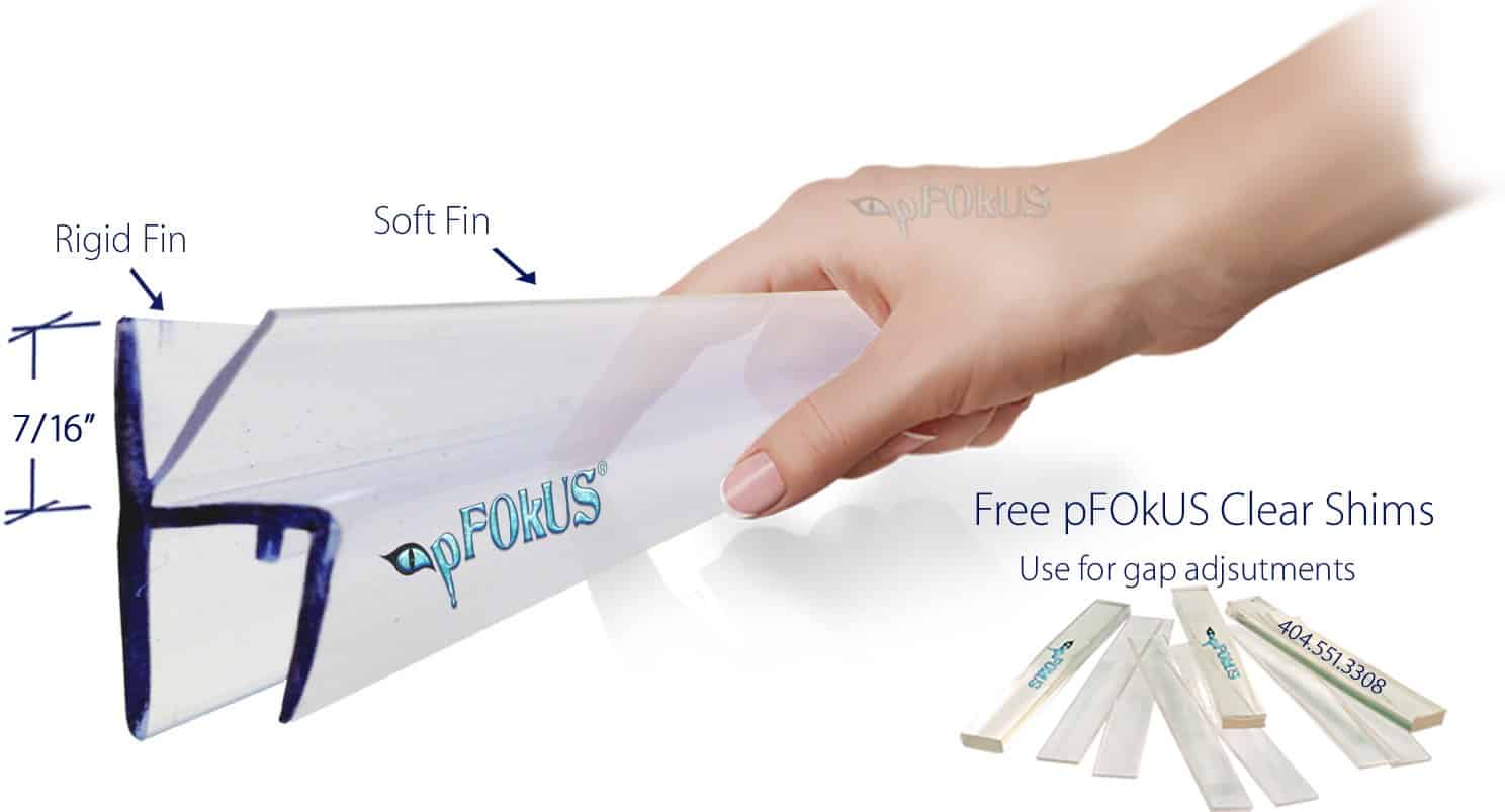 pFOkUS DS9010 Frameless Shower Door Seal